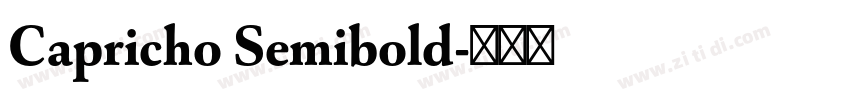 Capricho Semibold字体转换